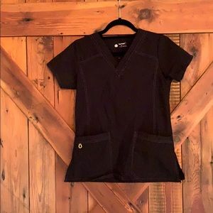 Black WonderWink Scrub Top